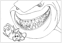 A coloring page of finding nemo